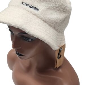 Sherpa Bucket Hat with Satin Lining and Embroidered Logo
